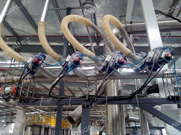 吸料多組份計量稱進料口